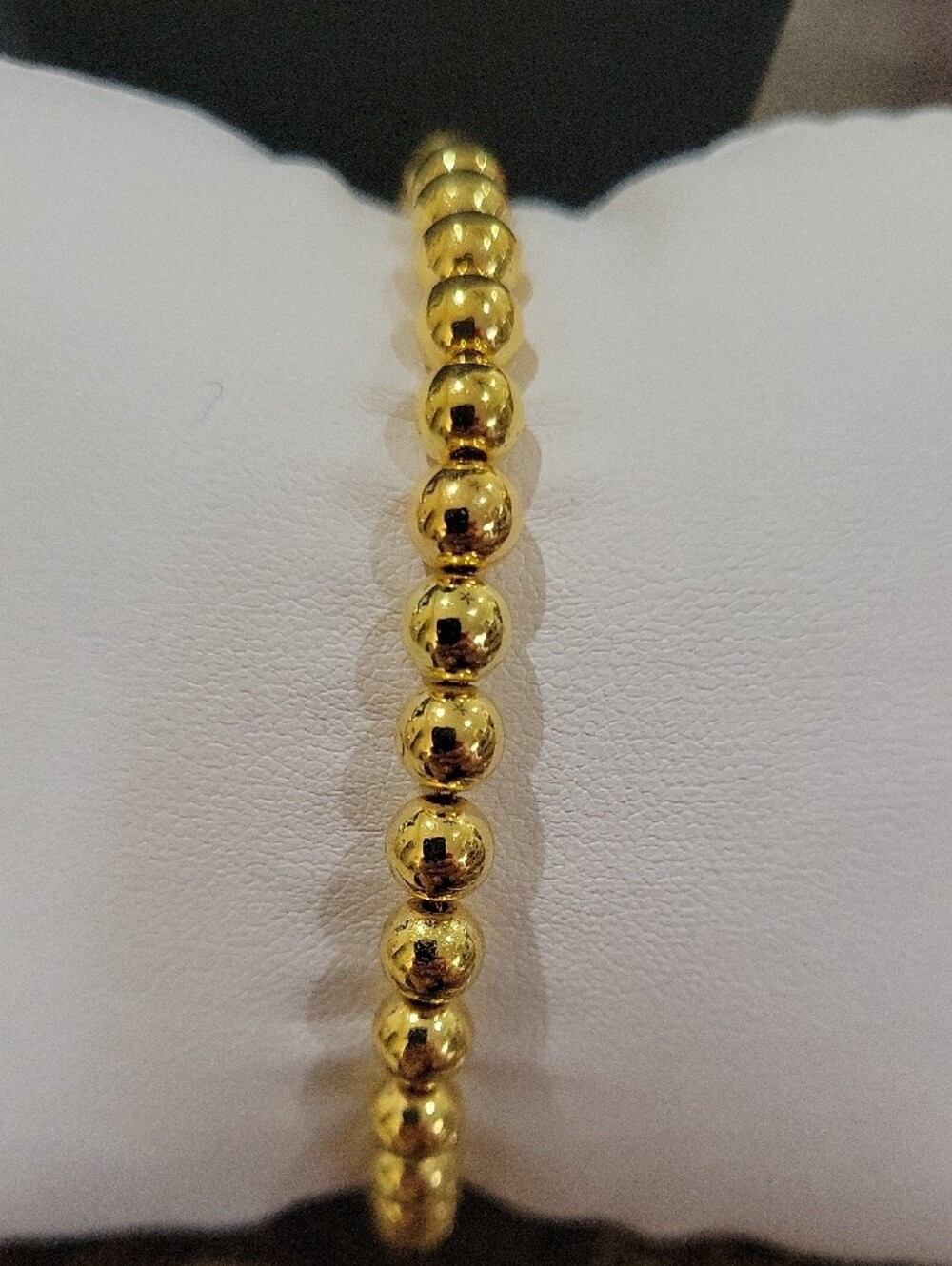 Gold Bead Bracelet - Women's Jewelry - Picture 2 of 3